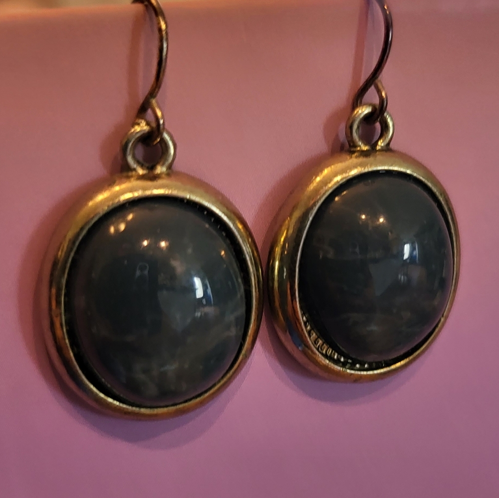 Navy and Gold Earrings